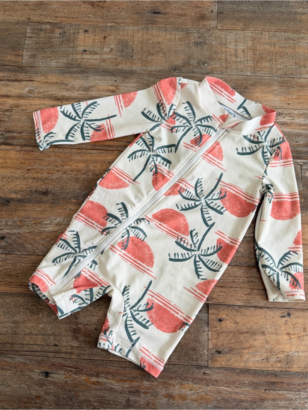 Carters Long Sleeve Rash Guard One-Piece Swimsuit